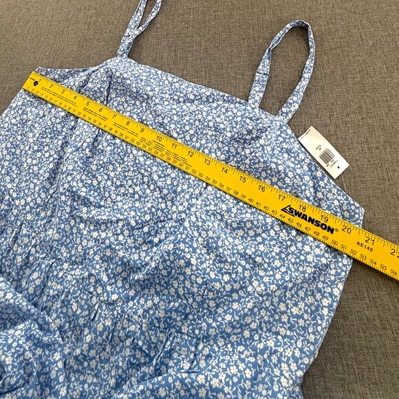 New Old Navy Womens Romper Blue & White Floral Plus 2X Rayon/ Viscose Strappy - Picture 7 of 12